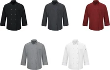 Red Kap Men's Chef Coat with OilBlok + MIMIX