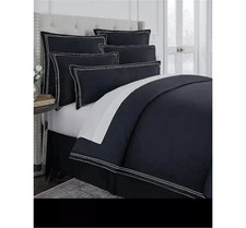 Clearance Luxury Hotel Elegance Black White 3 Piece Mini Duvet Set Full/Queen