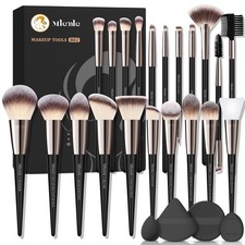 Makeup Brushes Set, Mlemle Professional 25 Pcs Kit, Include Black