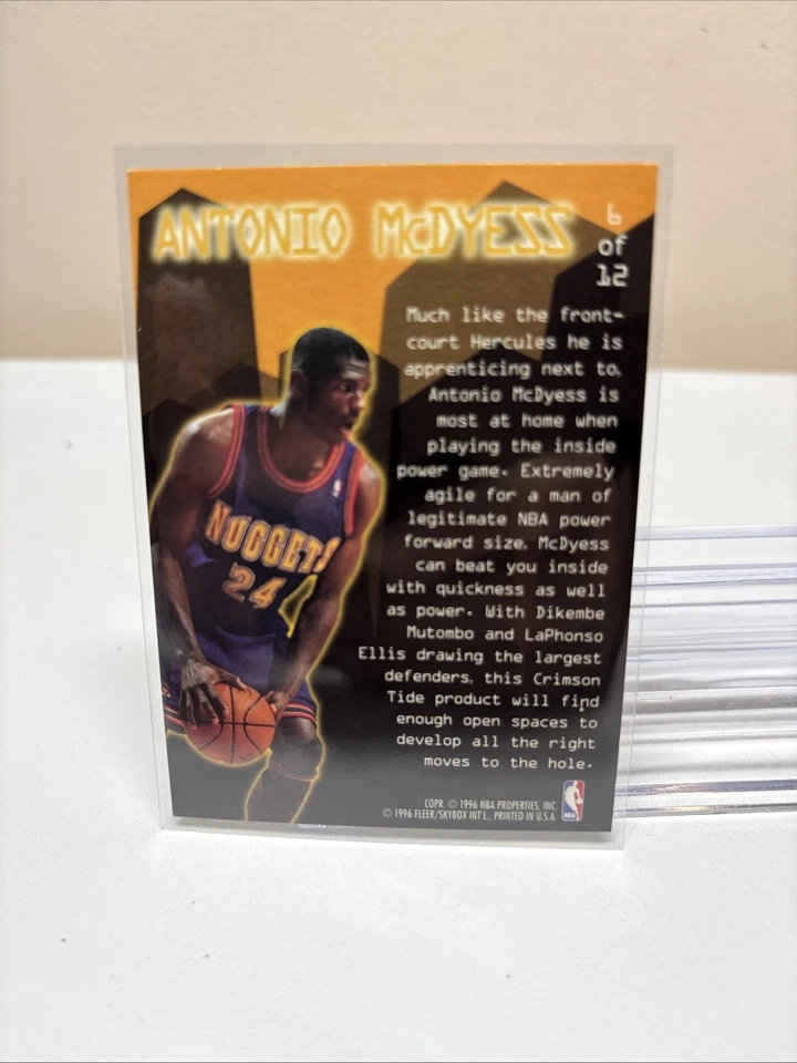 1995-96 Fleer Ultra Antonio McDyess Jam City Holofoil #6 Rookie RC Hot packs - Image 2 of 2