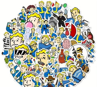 25 Fallout Inspired Vinyl Sticker Pack Waterproof Laptop Bottle Gaming Decals