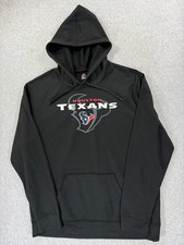 Houston Texans Majestic Screened Logo Hoodie Sweatshirt Men's Large Black