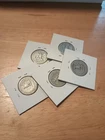 (5) 1940's Washington Quarters 90% Silver Content Circulated