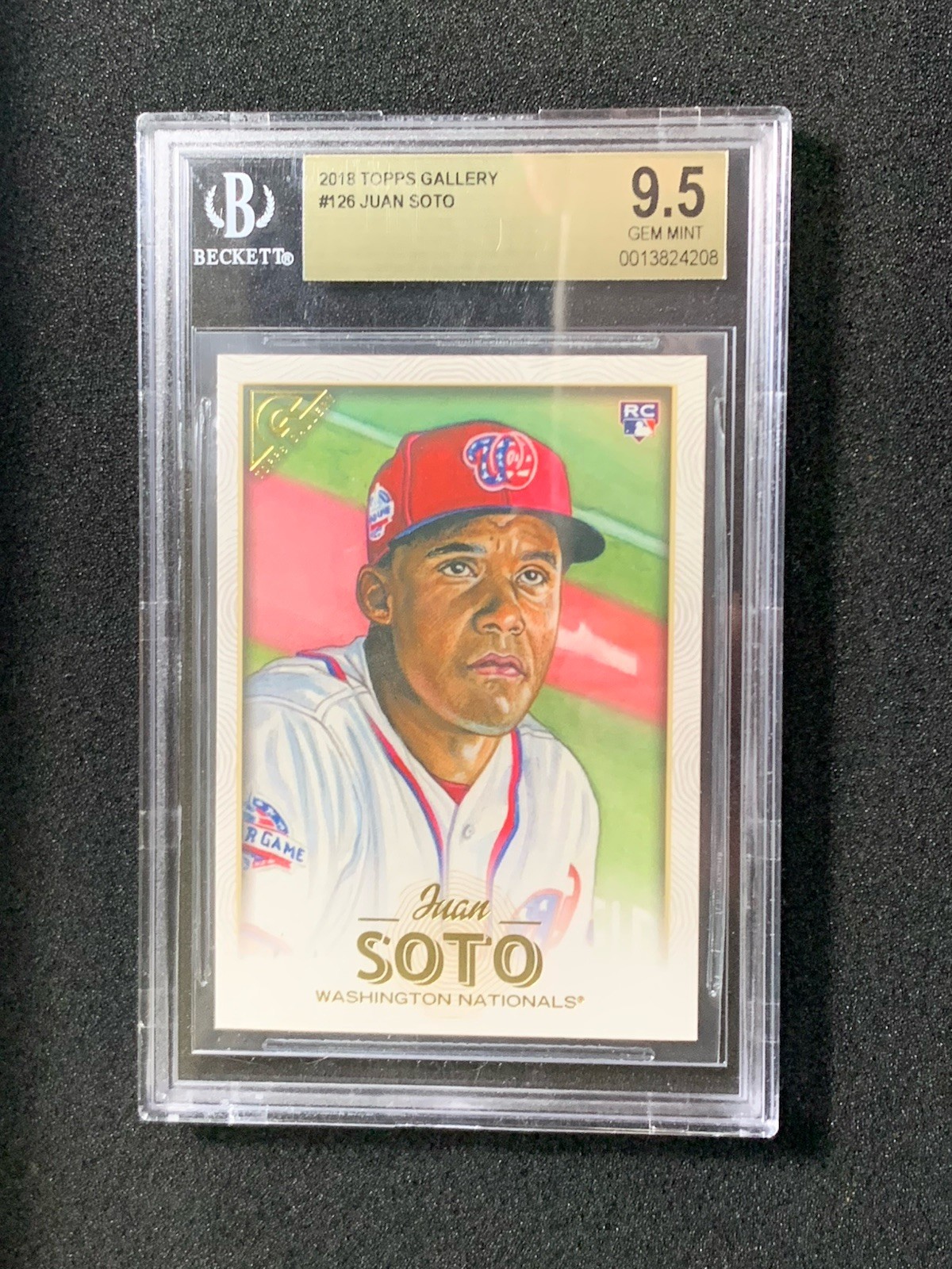 2018 Topps Gallery Juan Soto #126 BGS 9.5 GEM MINT Rookie RC Portrait Gold Foil