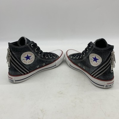 Converse All Star Sneakers Womens 7 Black High Top Punk Goth  display picture 3