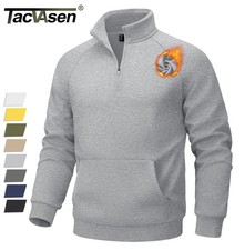 Mens Pullover Quarter Zip Athletic Warm Sweatshirt Casual 1/4 Zip Fleece Sweater
