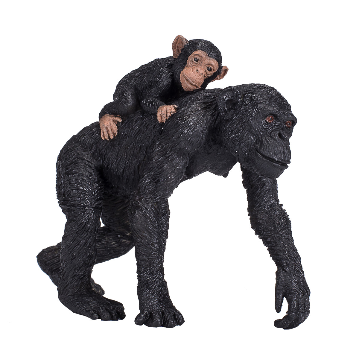 CHIMPANZEE with BABY Wild zoo animals play model figure toys plastic forest