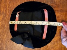 Vintage Union Made Black Velvet Cocktail Hat Bow Detail 1950s