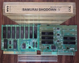 NEO GEO MVS game lot Samurai Shodown 1, 2, 4, 5 with Shock boxes and marquees