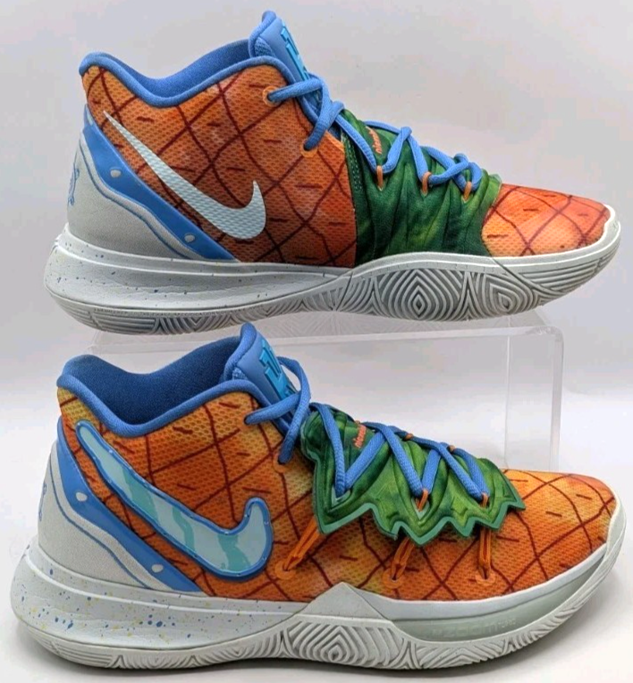 シューズ(男性用) kyrie5 Nike Kyrie 5 SpongeBob SquarePants Pineapple Men's Shoes Size 8.5