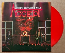 Accept - Restless & Wild RARE limited edition red colored import vinyl LP '83