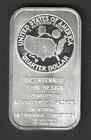 QUARTER DOLLAR MAP    .999 SILVER ART BAR