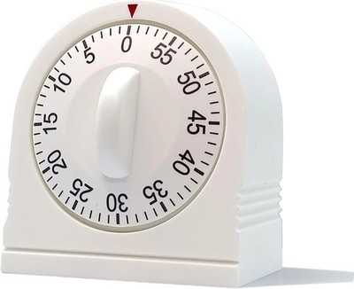 Long Ring Metal Bell Kitchen Cooking Timer 60-Minute Analog Mechanical Alarm