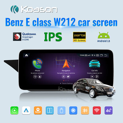 12.3in Android13 Auto radio Carplay Car GPS Screen stereo for Benz E class W212