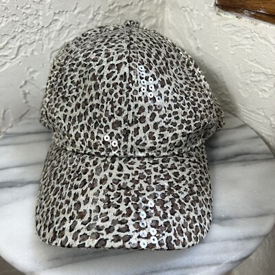 Steve Madden Sequin Animal Print Hat Size OS