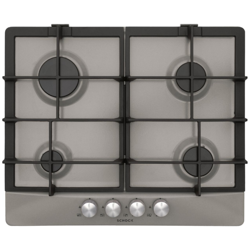 SCHOCK STP64H42 PIANO COTTURA 60CM 4 FUOCHI A GAS COLORE TORTORA