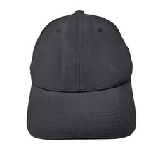 PUMA Stretch Fitted Hat Black S/M Lightweight Vented Holes 6 Panel Blank