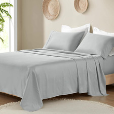 Organic Cotton Sheet Soft Breathable 300TC Cotton Sheets, Elastic Deep Pocket