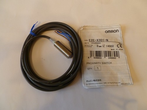 OMRON E2E-X3D1-N 12.00 MM DIAMETER NPN 3 WIRE INDUCTIVE PROXIMITY SWITCH - Picture 3 of 3