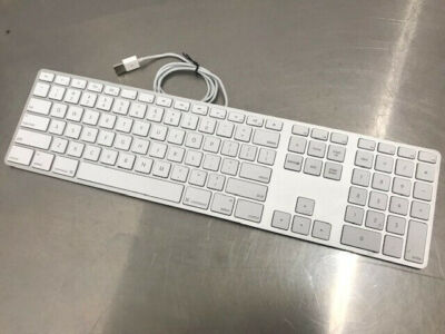 Apple A1243 USB Wired Aluminum Keyboard + Numeric Keypad MB110LL/A Slim Aluminum