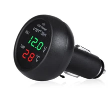 12-24V Multifunction USB Port 3 1 Charger Voltmeter Truck Car