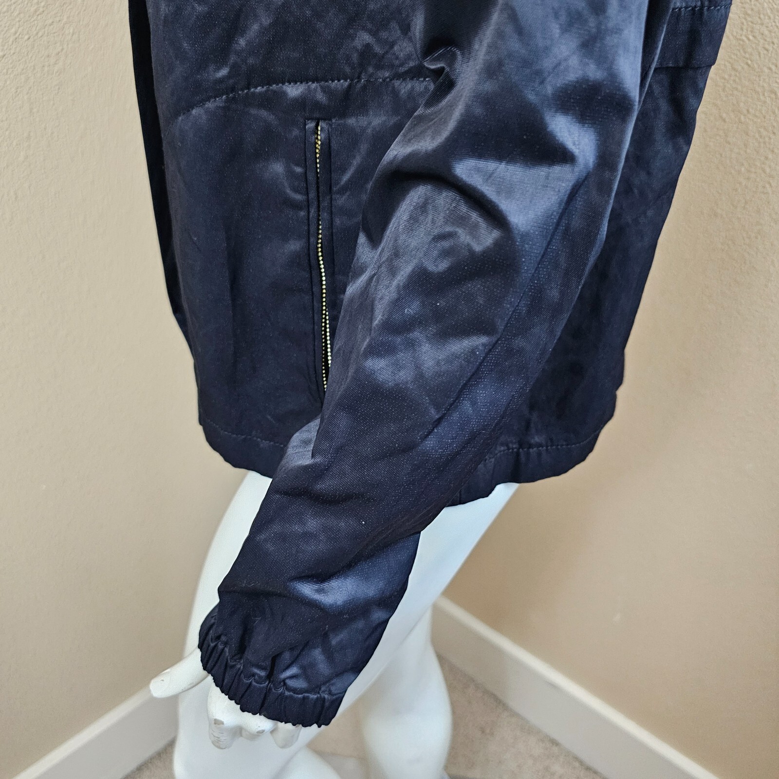 TALBOTS Black Lined Zip Front Rain Jacket~Size 10 - image 7