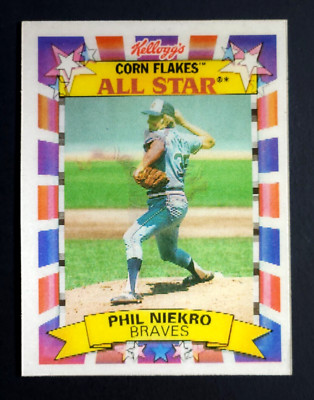 1992 KELLOGGS CORN FLAKES #6 PHIL NIEKRO BRAVES ALL STAR *HOF* *NRMT/MINT*