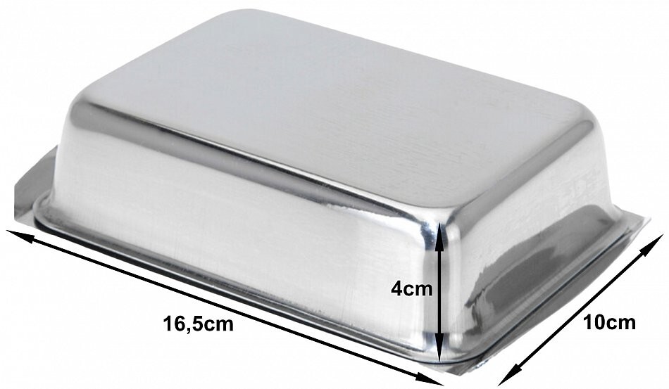 Butterdose Butterschale Edelstahl 2 Teile Deckel 250 Gr. Butter Kühlschrank HWR