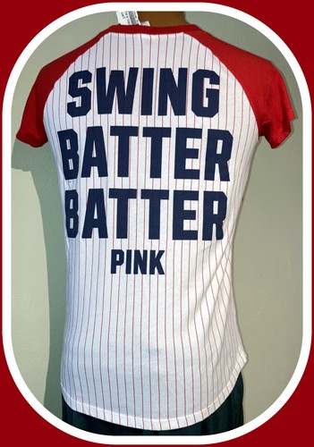St Louis Cardinals Short Sleeve Baseball TShirt Women’s Med PINK Victoria Secret - Picture 4 of 5