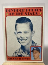 1972 TOPPS BOYHOOD PHOTOS OF THE STARS MEL STOTTLEMYRE #492