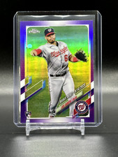 2021 Topps Chrome Update USC28 Luis Garcia Debut Purple  Refractor RC Nationals