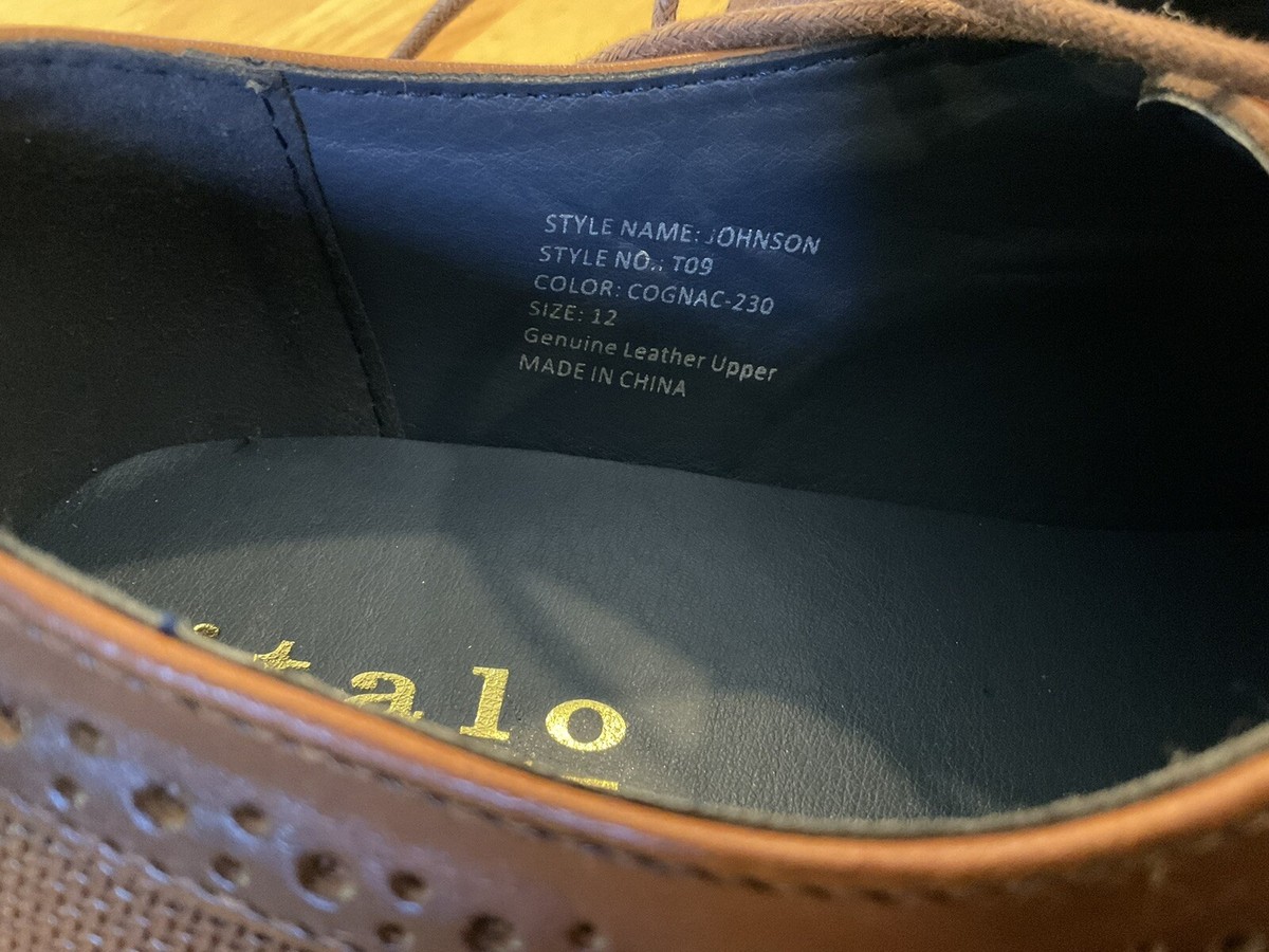 Italo Mens Leather Shoes Color Cognac Style Johnson Sz 12 