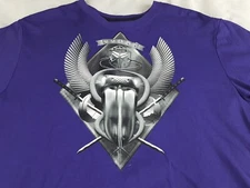 Nike Dri-Fit Kobe Bryan Mens Purple Black Mamba Snake Short Sleeve T-Shirt Large