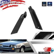 Smoke Lens Front Side Marker Signal Lights Reflectors For 1979-1986 Ford Mustang