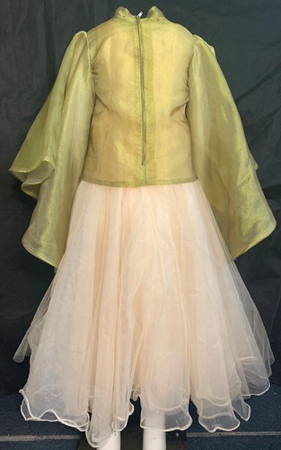 GIRLS ORIENTAL MODERN ORGANZA RUFFLED TWO PIECES SET DRESS BALL ROOM PARTY GOWN - Picture 6 of 18