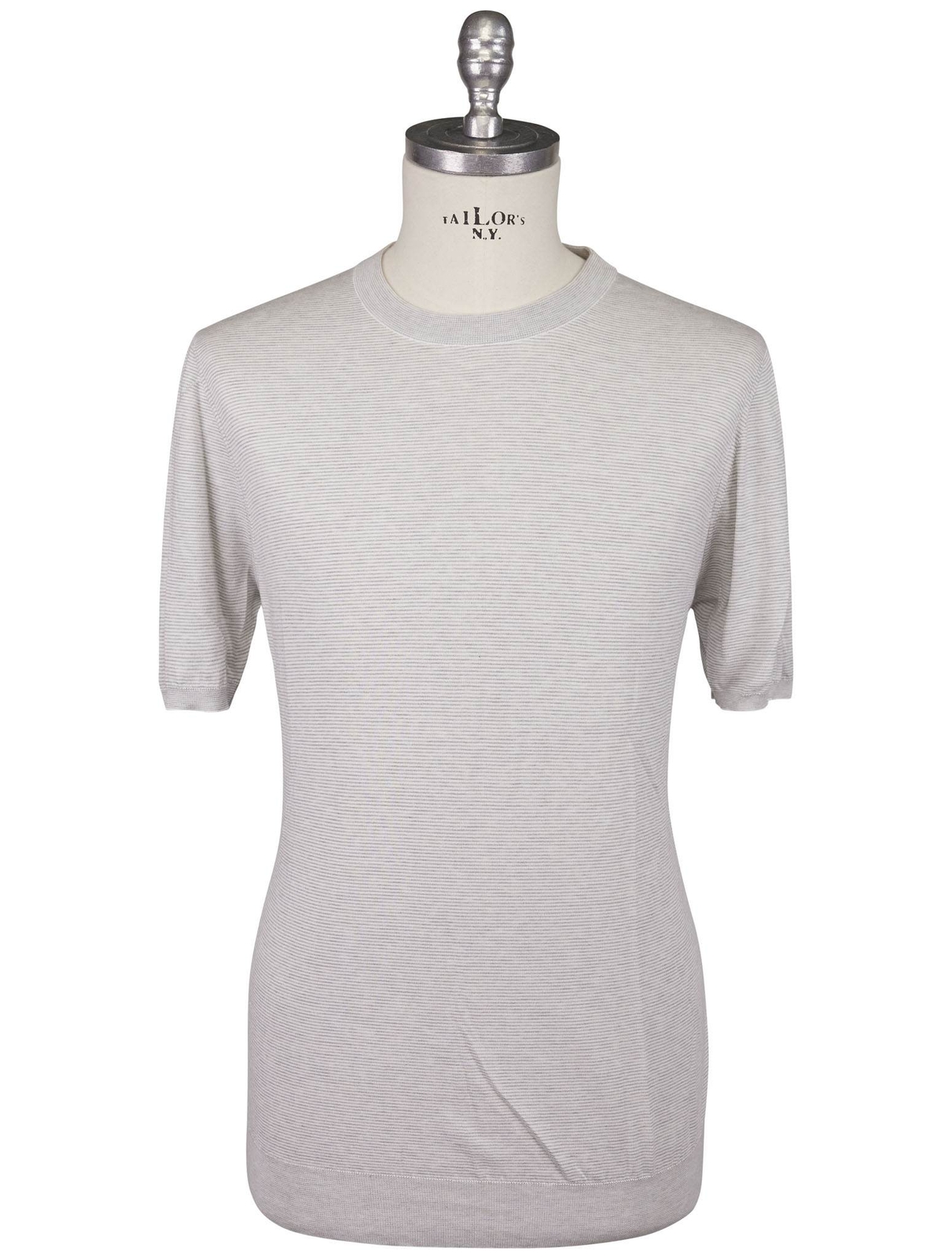 НОВАЯ ХЛОПКОВАЯ ФУТБОЛКА KITON СЕРОГО ЦВЕТА EU 50 - US 40 - M US656