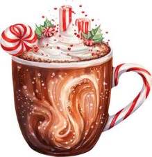 Christmas Coco Cup Colourful Bedroom Wall Vinyl Sticker Decals k825