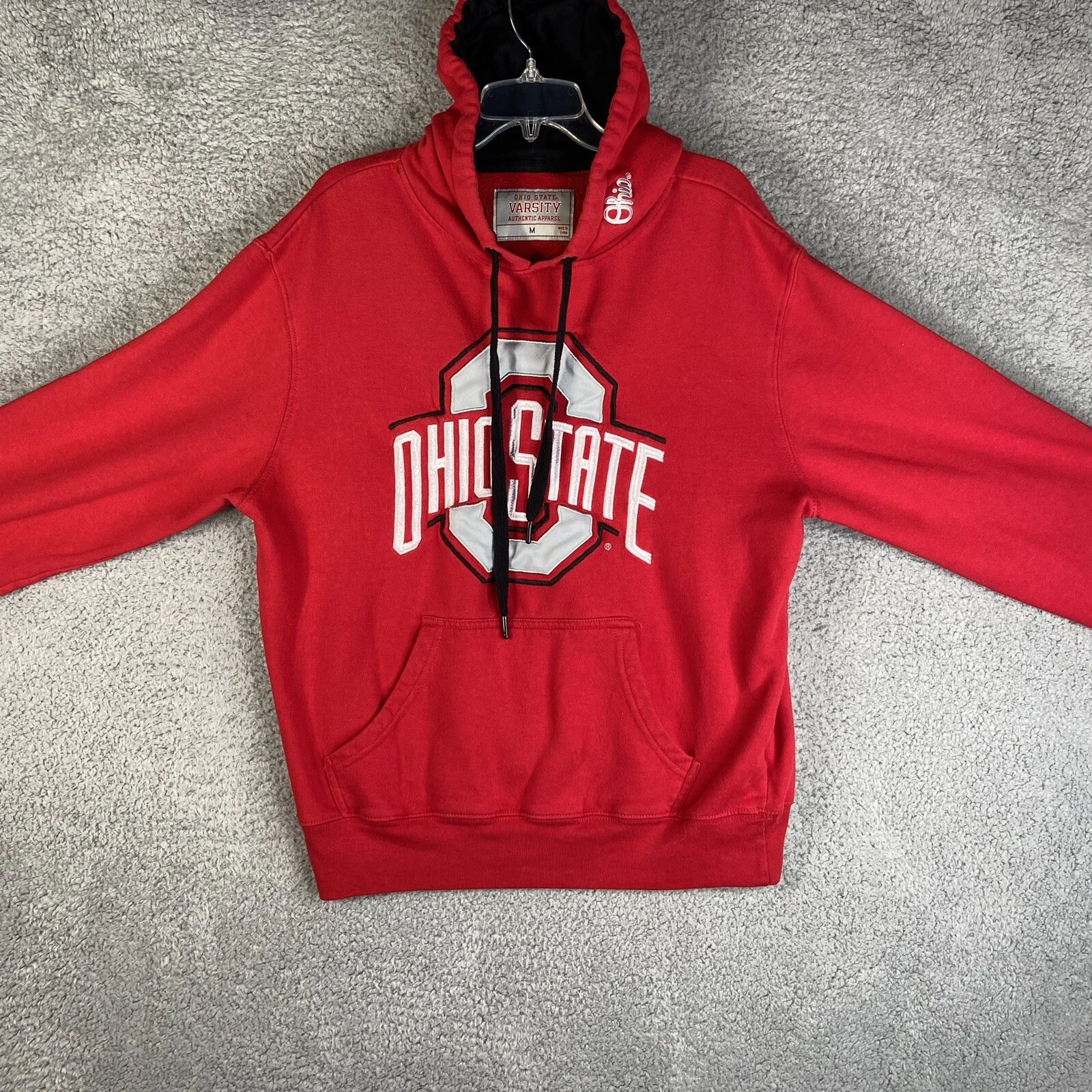 VETEMENTS Felpa con cappuccio The Ohio State University Buckeyes taglia media abbigliamento autentico Varsity