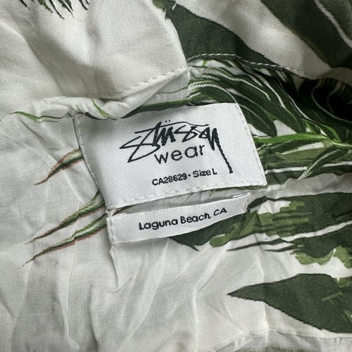 STUSSY Hemd Hawaiishirt Floral Gr. L Hawaii Rockabilly Hawaiianer 19808 Grün - Bild 3 von 8