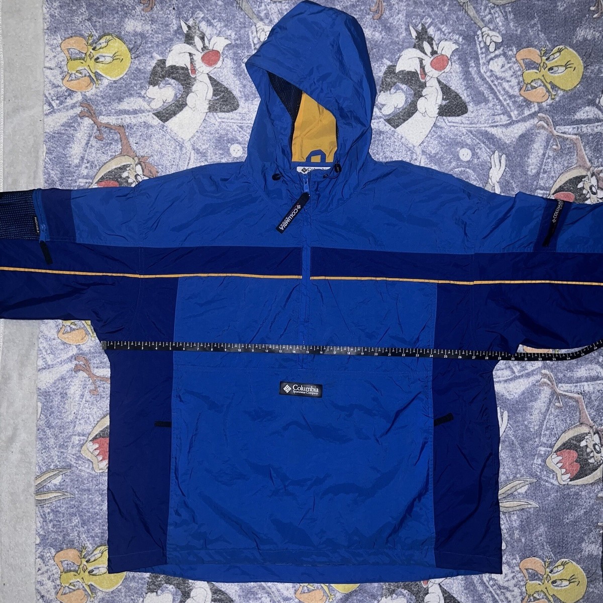 Columbia Jacket Vintage Half Zip Anorak Ski Snow Rain Jacket