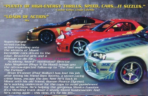 2 Fast 2 Furious DVD (Region 2,4) VGC NEW CASE - Picture 5 of 5