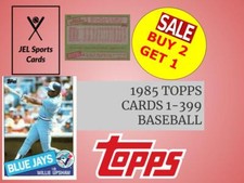 1985 TOPPS BASEBALL~CARD #s 1-399~COMPLETE YOUR SET~YOU PICK~BUY 2 GET 1