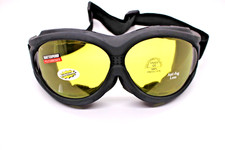 BIRDZ SHATTERPROOF POLYCARBONATE SUNGLASSES BLACK YELLW ANTI-FOG FITS OVER MOST