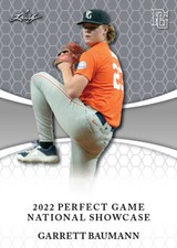 Garrett Baumann 10 ct lot 2022 Leaf Perfect Game Nike All American Rookies