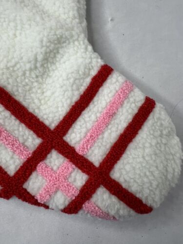 Victoria's Secret PINK Stocking White Red Pink Striped Gold Logo Limited Edition - Picture 2 of 11