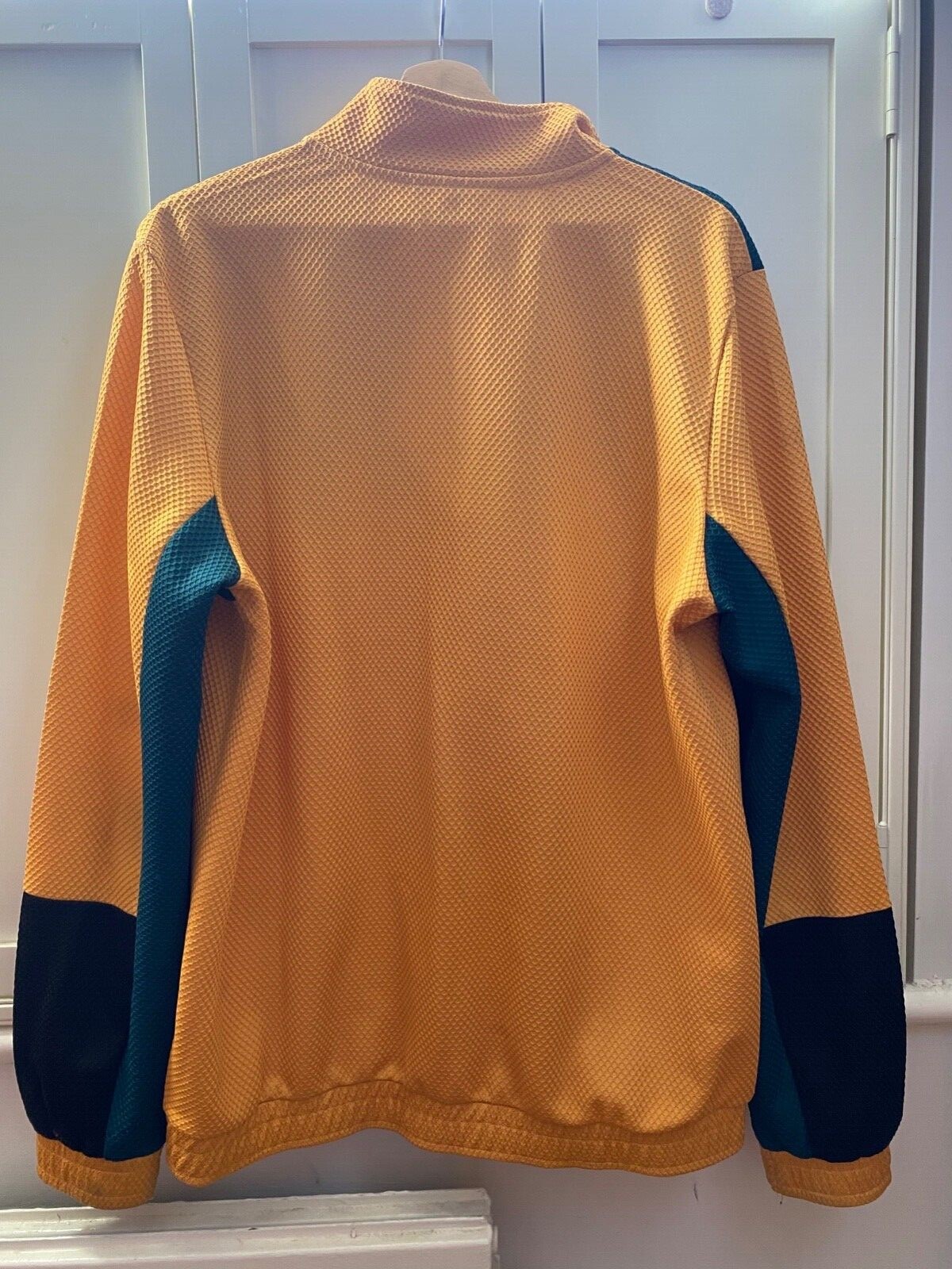 Giacca mezza zip FILA taglia media tessuto waffle piqué