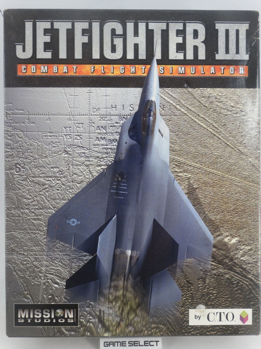 Jetfighter III COMBAT Flight simulator 3 PC Computer Big Box