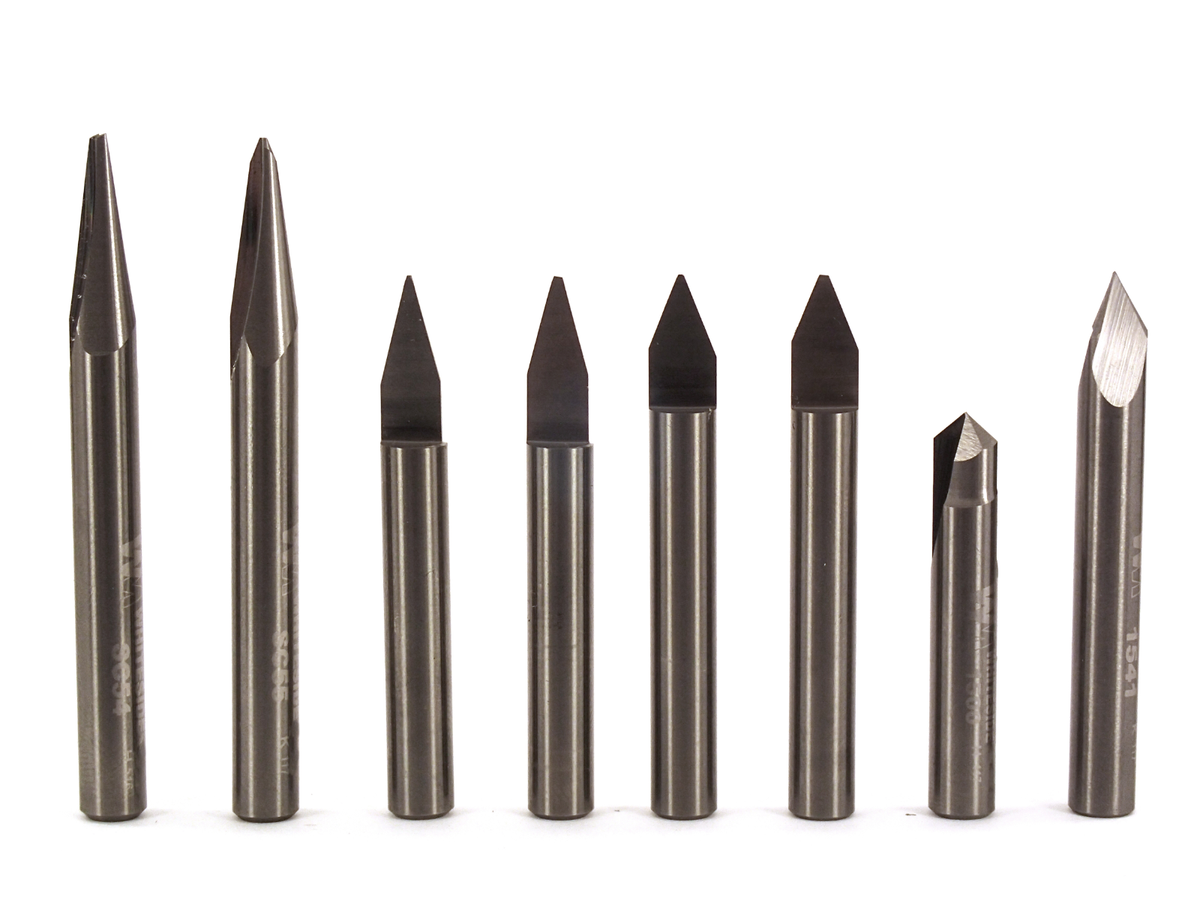 Whiteside 708 8 Piece Engraving CNC Router Bit Set 1/4