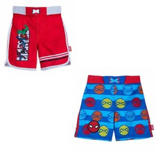 Disney Store Boy Marvel Spider Man Avengers Swim Trunk Swim Shorts NEW