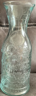 Coca-Cola Marke Karaffe Krug Dekanter geprägt grün Glasflasche Sammlerstück